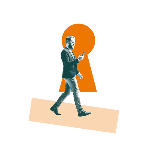 Illustration keyhole RGB light image